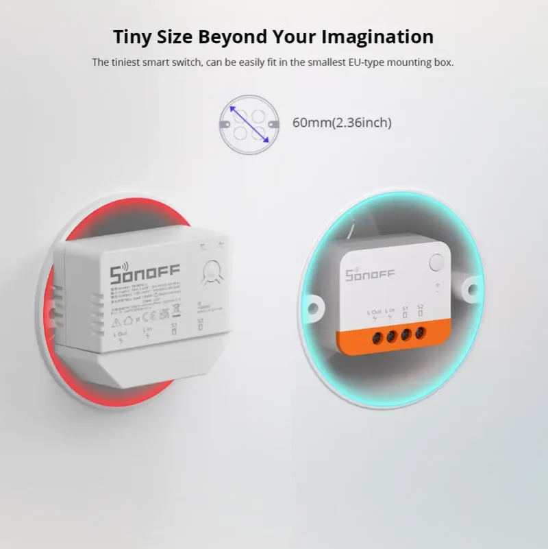 SONOFF ZBMINI-L2 Zigbee DIY Mini Smart Switch Module No Neutral Wire Required Switch Work With Alexa Google Alice Smartthing