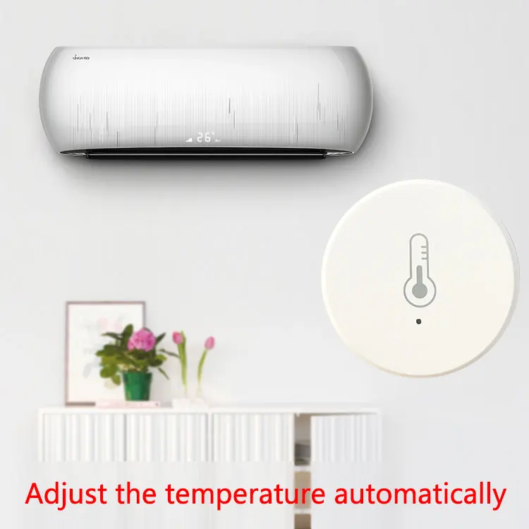 Zigbee Temperature Humidity Sensor Indoor Thermometer Hygrometer App Remote For Smart Home Life Work With Alexa Google Assistant