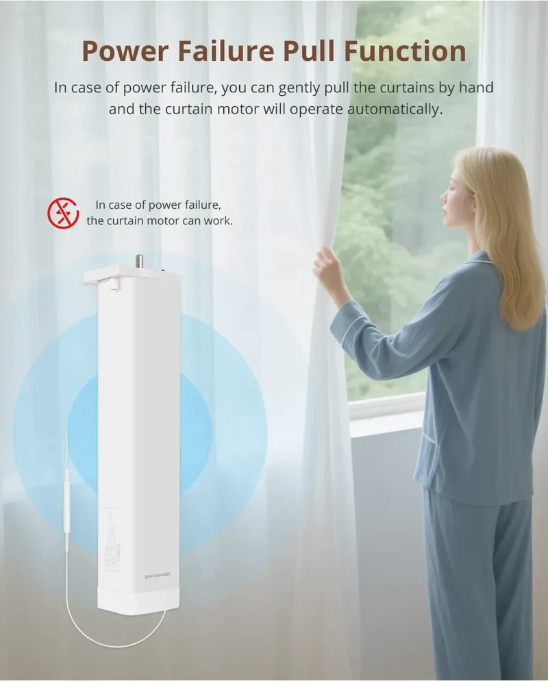 Matter Over WiFi Smart Sliding Curtain Motor Support Google Home Smartthings Homekit Alexa Control Automatic Curtain System