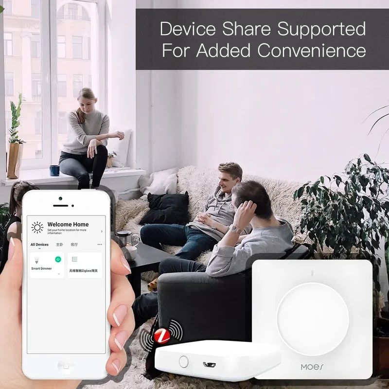 New ZigBee Smart Rotary/Touch Light Dimmer Switch Smart Life/Tuya APP Remote Control Works with Alexa Google Voice Assistants EU