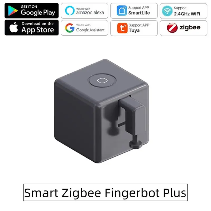 New Zigbee Smart Fingerbot Plus Switch Button Pusher Touch Arms Fingerbot Tuya Smart Life Control Work with Alexa Google Alice