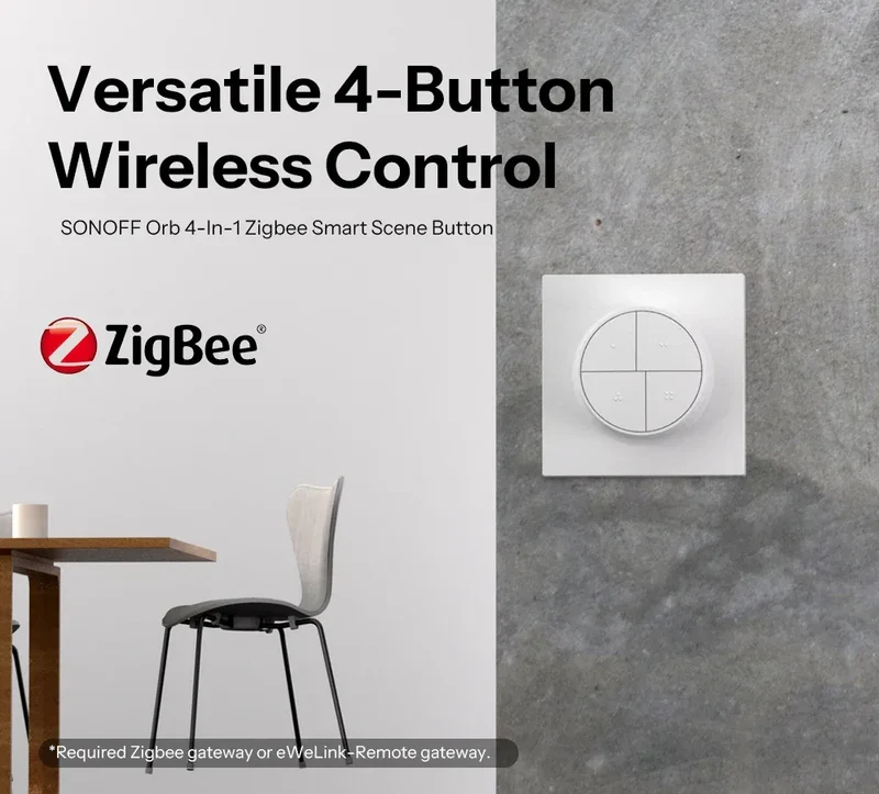 SONOFF Orb 4-In-1 Zigbee Smart Scene Button Split Magnetic Design Zigbee & eWeLink-Remote Dual Protocol Multiple Trigger Actions