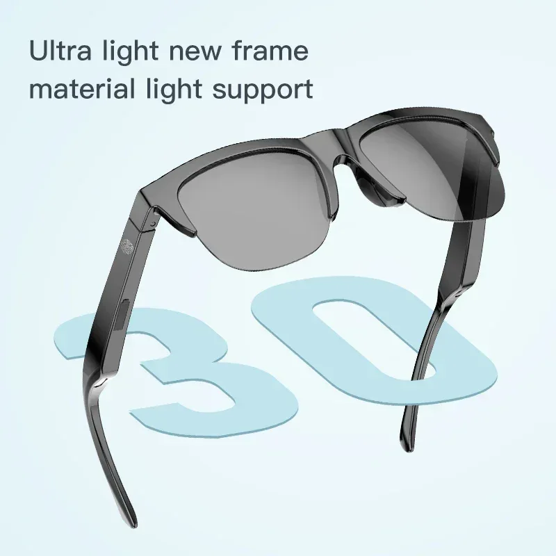 New Smart Bluetooth V5.3 Sunglasses Glasses Call Outdoor Sports Headphones HIFI Black Technology Anti-touch UV For Men And Women