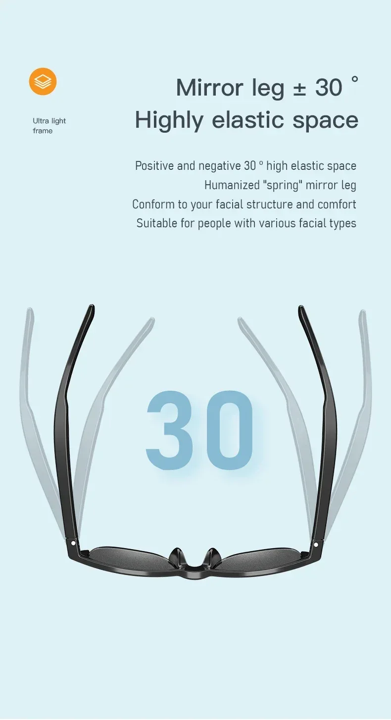 New Smart Bluetooth V5.3 Sunglasses Glasses Call Outdoor Sports Headphones HIFI Black Technology Anti-touch UV For Men And Women