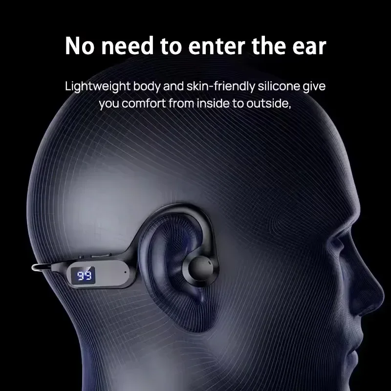 Wireless Earphone Bone Conduction Sport Swimming Bluetooth Compatible Headphone Hand-free With Mic For Running X7 Earbuds
