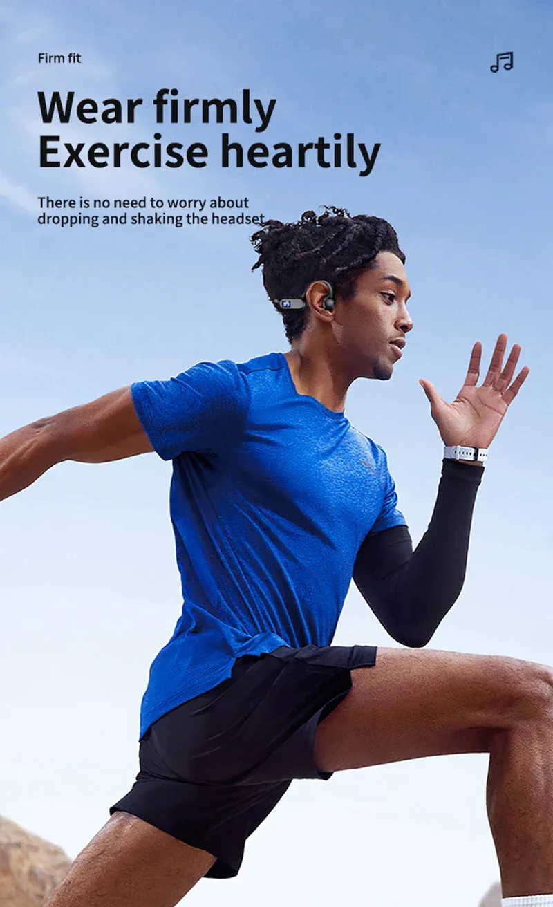 Wireless Earphone Bone Conduction Sport Swimming Bluetooth Compatible Headphone Hand-free With Mic For Running X7 Earbuds
