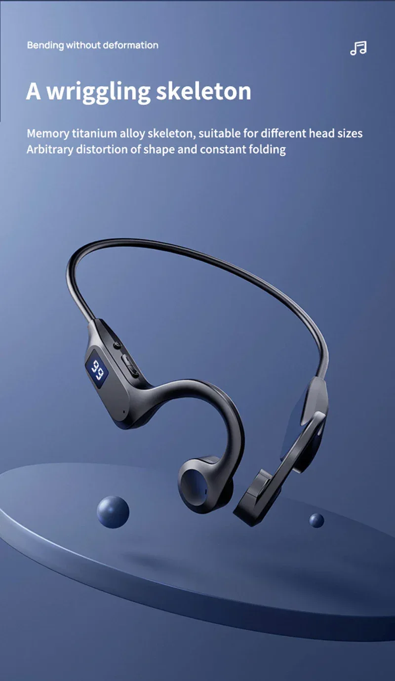 Wireless Earphone Bone Conduction Sport Swimming Bluetooth Compatible Headphone Hand-free With Mic For Running X7 Earbuds