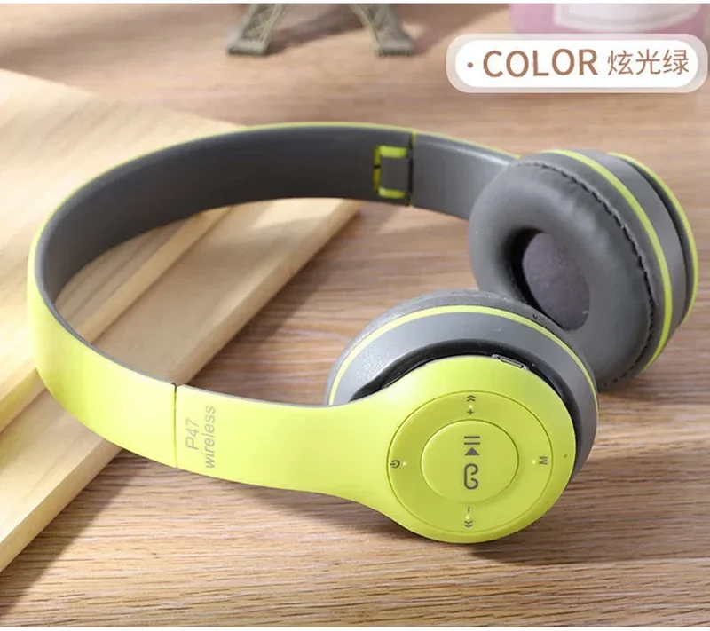 P47 Wireless Headphones Bluetooth 5.0 Earphones Foldable HIFI Stereo Bass for Music Gaming Kid Girl Earphone for iPhone XiaoMi