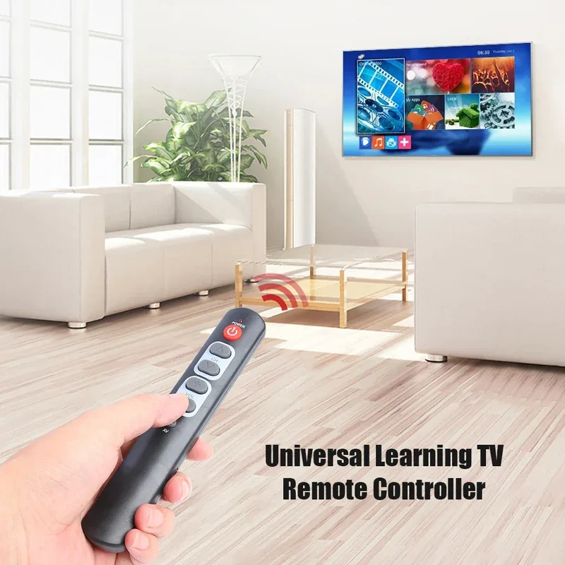 Copy IR Remote for TV STB DVD VCR Universal 6 Big Button Learning Remote Control Electronic Smart Home Accessories