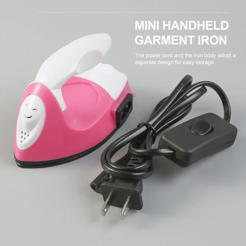 Garment Iron Mini Handheld Garment Iron Non-Stick Portable Electronic Iron for DIY Art and Craft with US Plug Mini Garment Iron