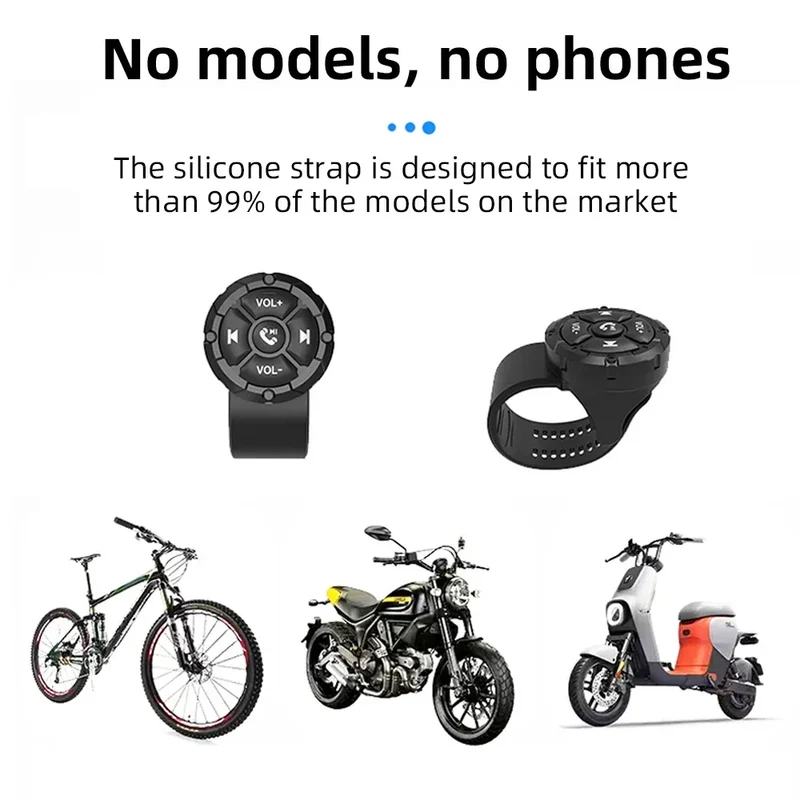 5 Keys Smart Remote Controller Wireless Bluetooth-compatible Media Button Psychedelic/Black Colors Car Motorcycle bike Control