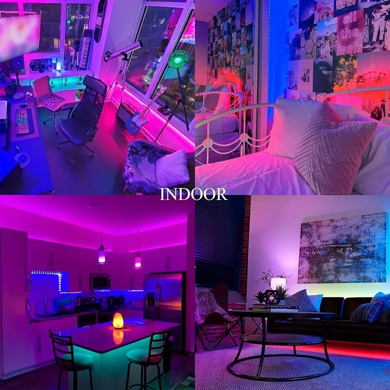 RGB LED Strip Light APP Bluetooth Control IR for Bedroom Living Room TV Backlight Remote Lamp Neon Lighting Home Kit Appliance