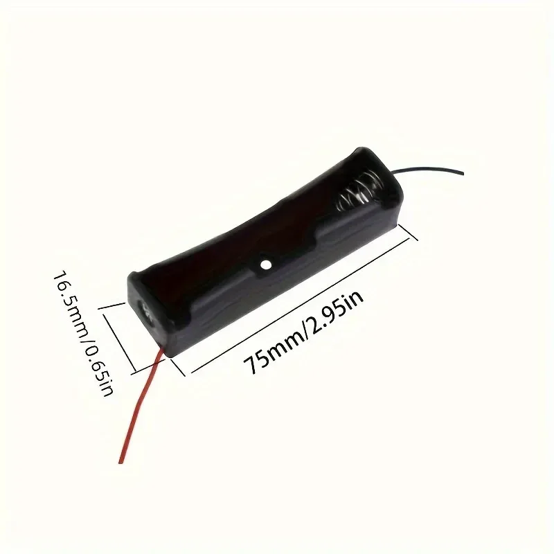 5pcs 18650 Power Bank Cases 1X 3.6V-4.2V 18650 Battery Holder Storage Box Case 1 Slot Battery Container with Wire Lead