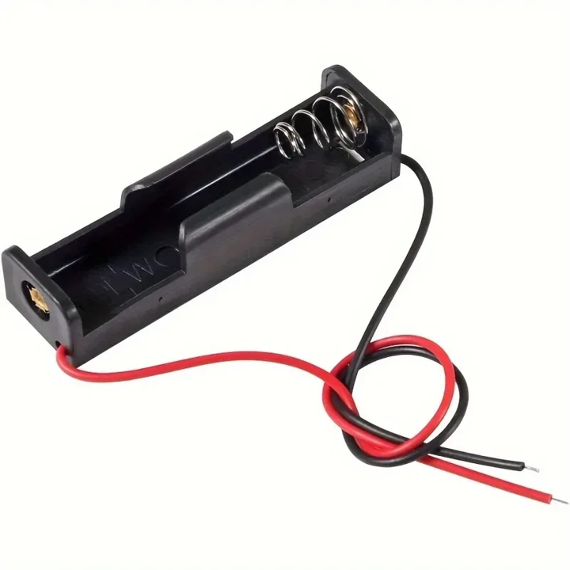 5pcs 18650 Power Bank Cases 1X 3.6V-4.2V 18650 Battery Holder Storage Box Case 1 Slot Battery Container with Wire Lead