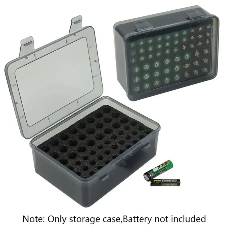 Battery Storage Organizer Holder Holds AA AAA Batteries Container Home Battery Storage Box Case Battery Organization Dispenser
