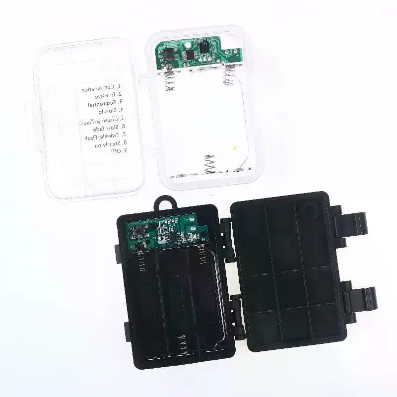 1 Set 3 Sections AA Battery Holder 3V No.5 Waterproof And Dustproof Battery Cartridge With Timing Function