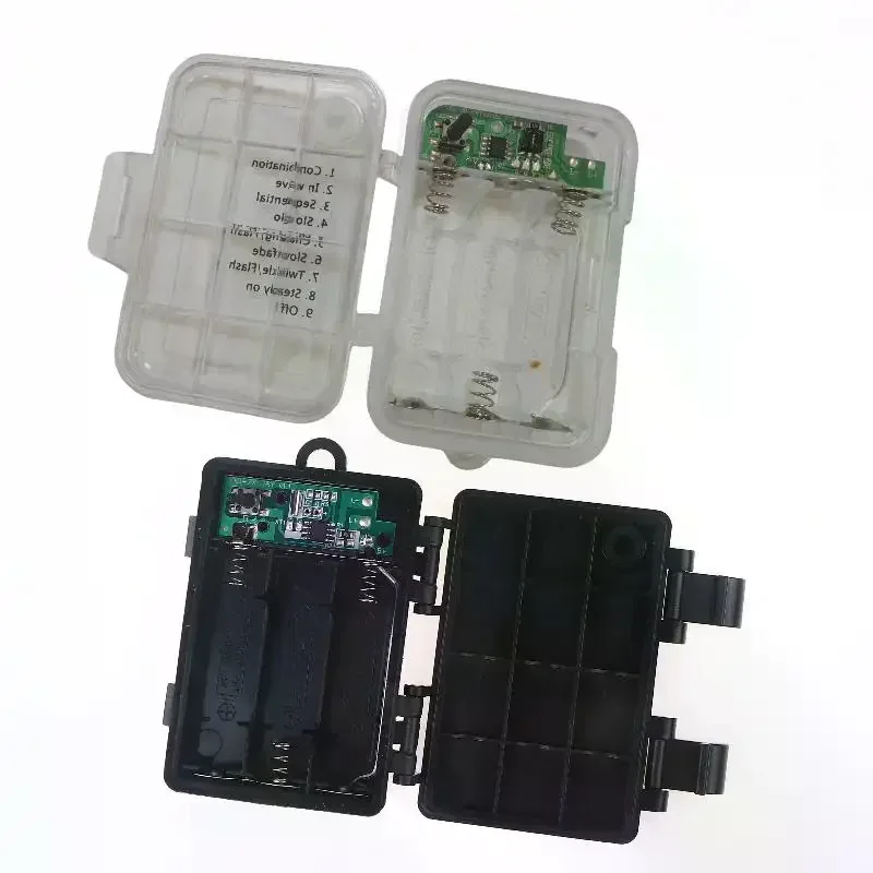 1 Set 3 Sections AA Battery Holder 3V No.5 Waterproof And Dustproof Battery Cartridge With Timing Function