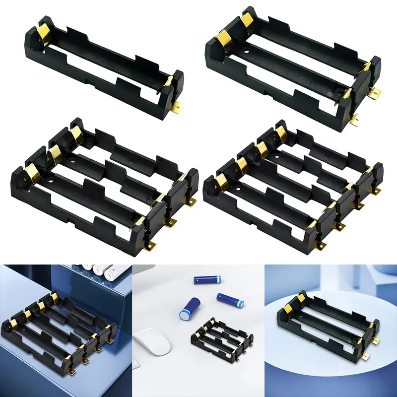 18650 SMT Battery Holder 18650 SMD Battery Box With Bronze Pins Rechargeable Battery Storage Box Case Holder Power Bank 3.7V