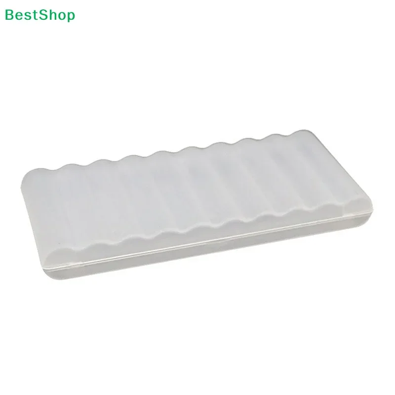 ♥10 Slots Transparent Plastic Battery Storage Box Hard Container Holder Case For AAA/AA Battery Organizer Accessories