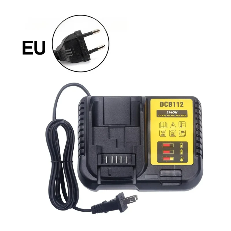 NEW Upgraded DCB112 Battery Charger For Dewalt 10.8V 12V 14.4V 18V 20V DCB206 DCB205 DCB204 DCB203 DCB120,DCB107 DCB115 DCB105