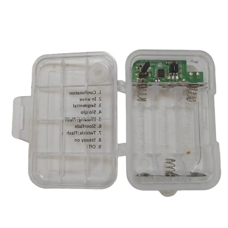 【TG】1 Set 3 Sections AA Battery Holder 3V No.5 Waterproof And Dustproof Battery Cartridge With Timing Function Battery Storage