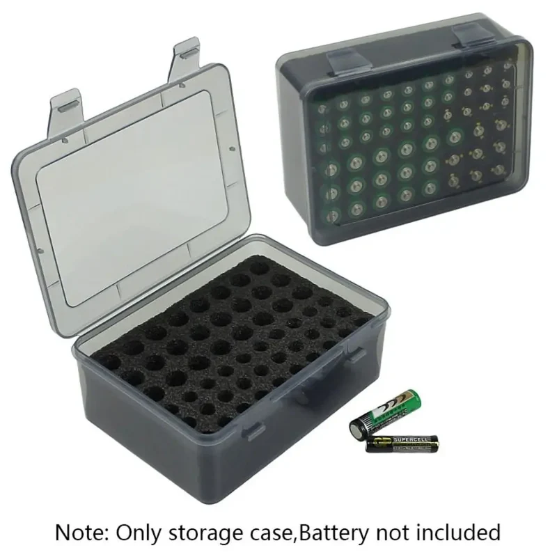 Battery Storage Organizer Holder Holds 54 AA AAA Batteries Battery Box Case Garage Container Home Drawer Organization Dispenser