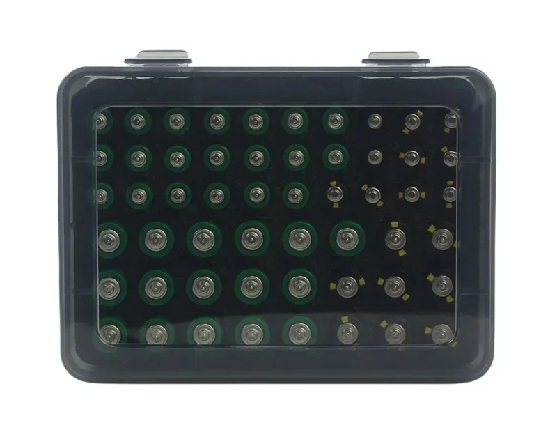 Battery Storage Organizer Holder Holds 54 AA AAA Batteries Battery Box Case Garage Container Home Drawer Organization Dispenser
