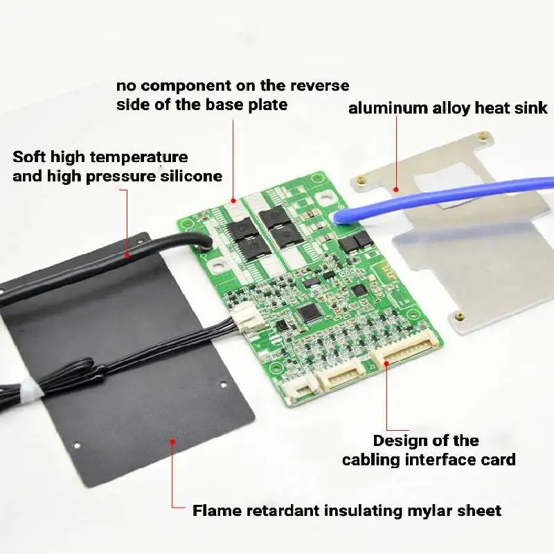 JBD Smart BMS LiFePo4 12S 36V 16S 48V 20A 40A 50A 60A 80A Li-Ion BMS 10S 13S 14S 16S 17S Balance Protection Board Built-in BT
