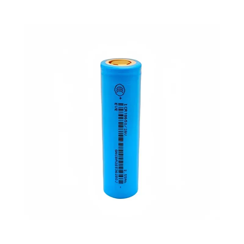 100% Original for 18650/26V 3.7V 2.55Ah Li-ion Battery used for flashlights, remote control batteries.