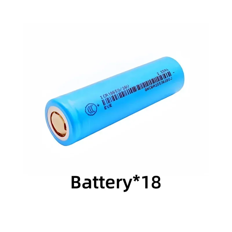 100% Original for 18650/26V 3.7V 2.55Ah Li-ion Battery used for flashlights, remote control batteries.