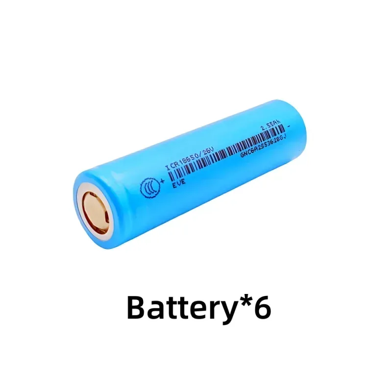 100% Original for 18650/26V 3.7V 2.55Ah Li-ion Battery used for flashlights, remote control batteries.