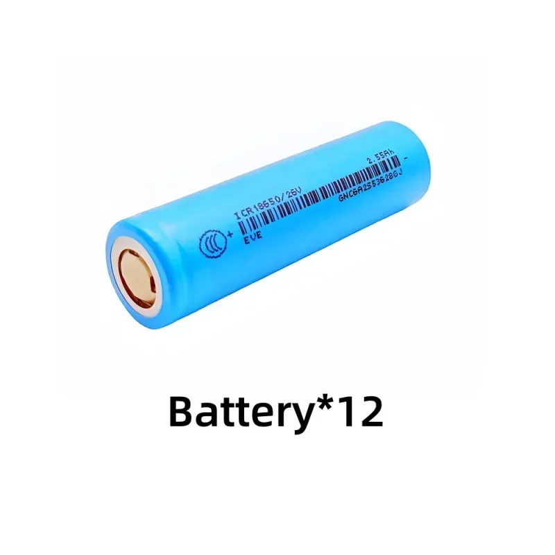 100% Original for 18650/26V 3.7V 2.55Ah Li-ion Battery used for flashlights, remote control batteries.