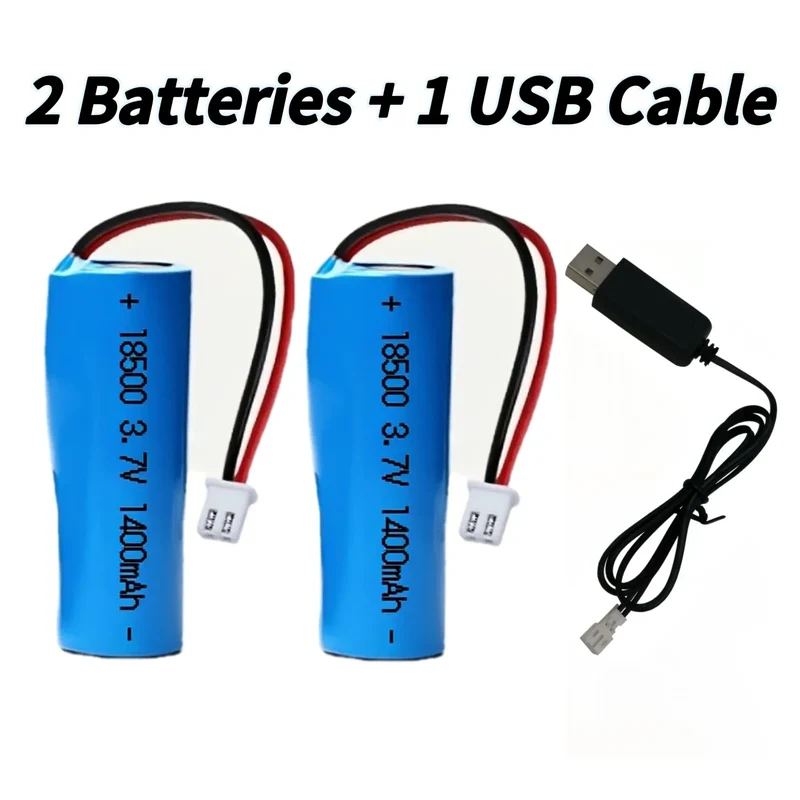 18500 rechargeable lithium battery 3.7V 1400mAh USB-PH Charger for Flashlight Dron Electric toothbrush Wireless mouse Power bank