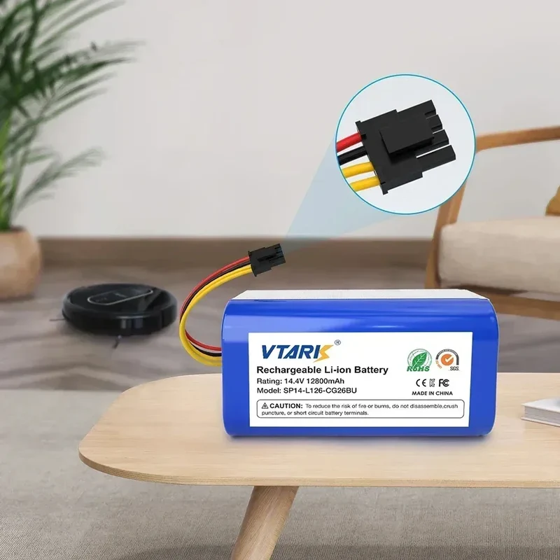 4S1P,18650 14.4V 6800mAh Li-lon battery for Cecotec Conga 1290 1390 1490 1590 vacuum cleaner Genio deluxe 370 gutrend echo 520