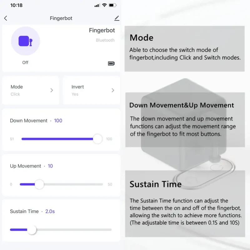 Tuya Zigbee Fingerbot Plus Smart Fingerbot Switch Button Pusher Smart Life Timer Voice Control Support Bluetooth Alexa Google