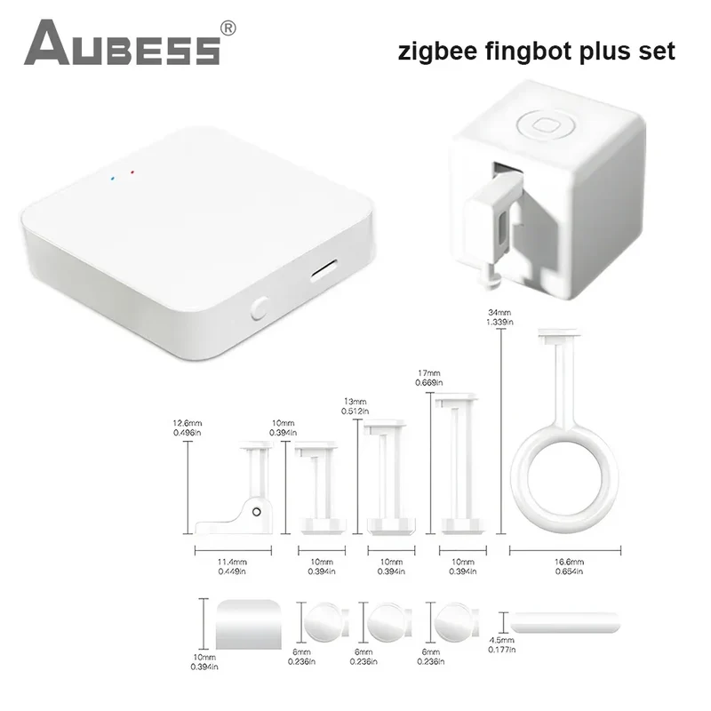Tuya Zigbee Fingerbot Plus Smart Fingerbot Switch Button Pusher Smart Life Timer Voice Control Support Bluetooth Alexa Google