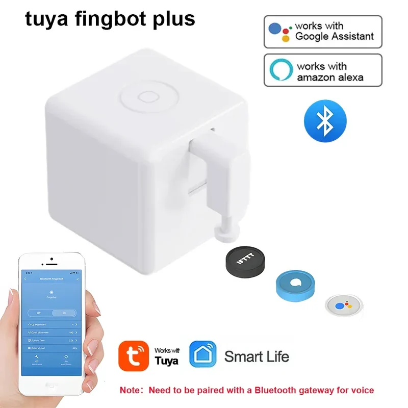 Tuya Zigbee Fingerbot Plus Smart Fingerbot Switch Button Pusher Smart Life Timer Voice Control Support Bluetooth Alexa Google