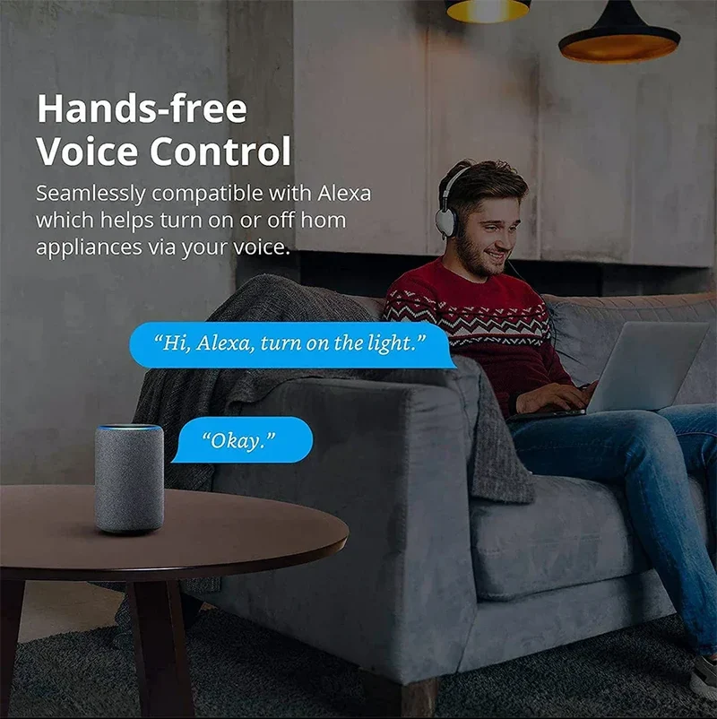 16A Mini Tuya Smart WiFi Switch RF433MHz Home Automation Breaker Voice Control With Alexa Google Home 100-240V 20A 2 Way Control