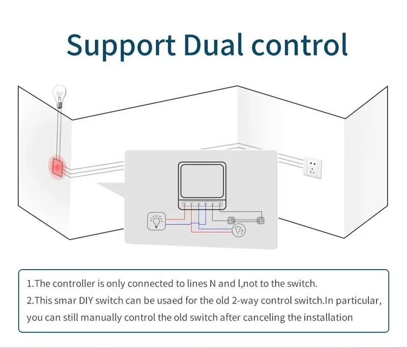 20A 16A Smart WiFi Switch DIY Automation Module 2-way Control CozyLife APP Remote Control Alexa Google Home Voice Control