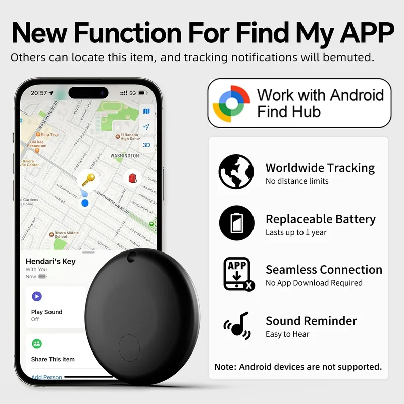 Mini Tag Gps Tracker Android Google Find My Gps Locator Air Tag Car Gps Tracking Device Gps Tracker Bicycle Electronics Security