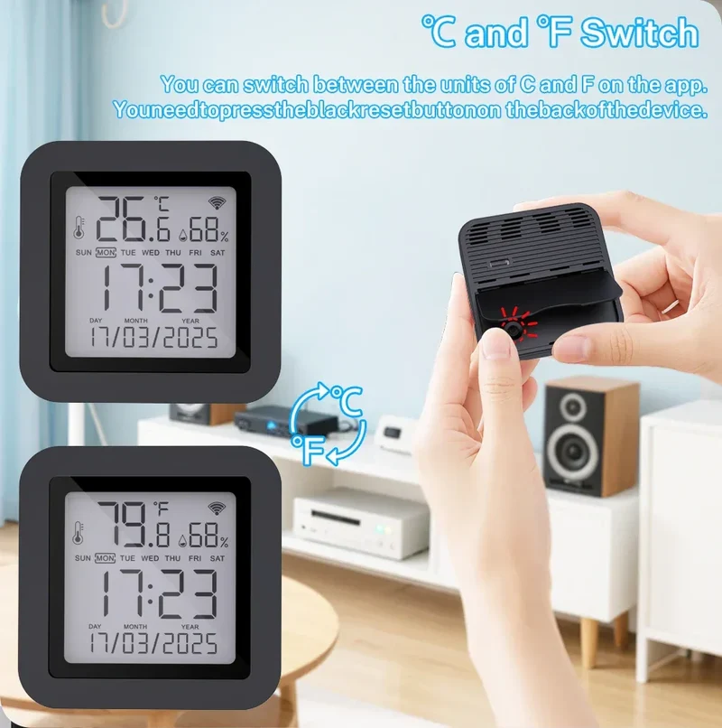Tuya WiFi IR Remote Control With Temperature Humidity Sensor for Smart Home APP via Smart Life Work with Yandex Alexa