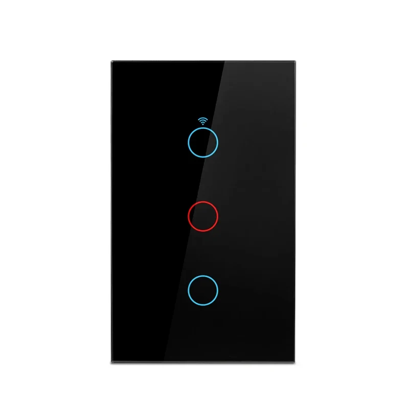 Tuya App US WiFi Smart Wall Switch 1/2/3/4 Gang No Neutral Wire Touch Sensor LED Light Switches Smart Home Alexa Google Home