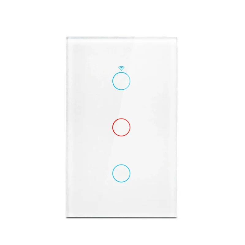 Tuya App US WiFi Smart Wall Switch 1/2/3/4 Gang No Neutral Wire Touch Sensor LED Light Switches Smart Home Alexa Google Home