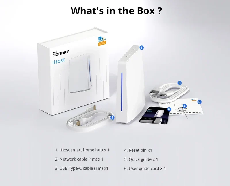 SONOFF iHost Smart Home Hub Zigbee Gateway Multi-mode Wifi LAN Wireless Remote Control Local Automation For Most of Devices