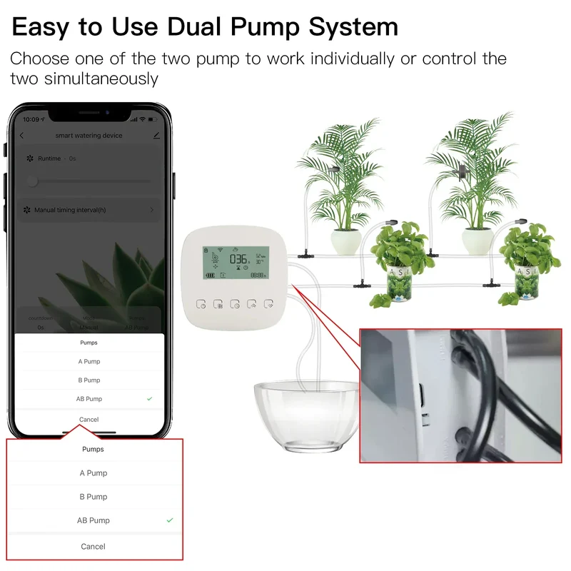 WiFi Tuya Smart Watering Machine Automatic Micro-drip Irrigation System Plants Controller System Irrigation Tool Alexa Google