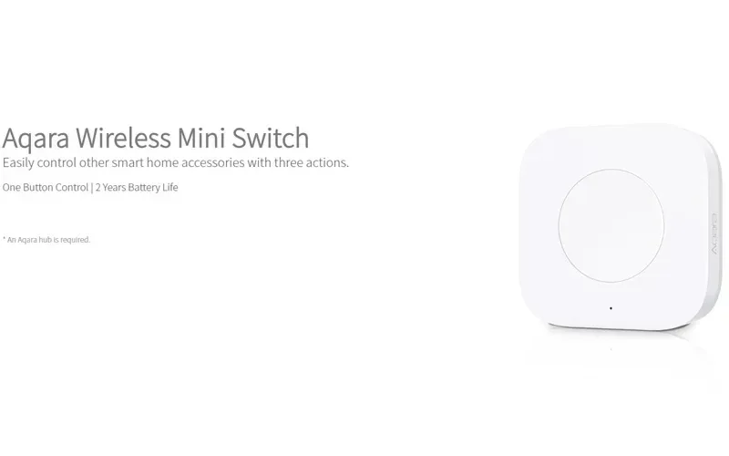 Aqara Sensor Smart Wireless Mini Switch Key Zigbee Connection Remote One Key Control Button Home Security Mihome Homekit