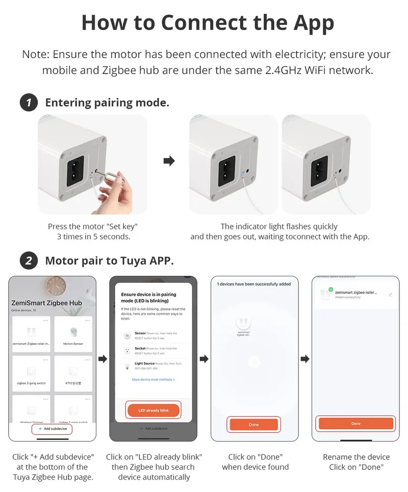 Zemismart Zigbee Curtain Track Work with Tuya Smart Life Alexa Echo Google Home Control SmartThings Electric Curtains