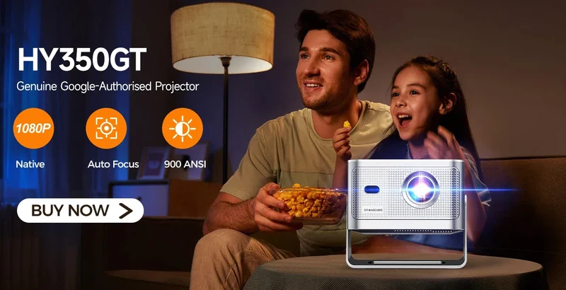Magcubic HY300 Pro+ Android14 Projector 8000 Lumens 720P Outdoor Portable Movie Home with 5W Speaker WiFi6 BT5.4 Upgrated HY300