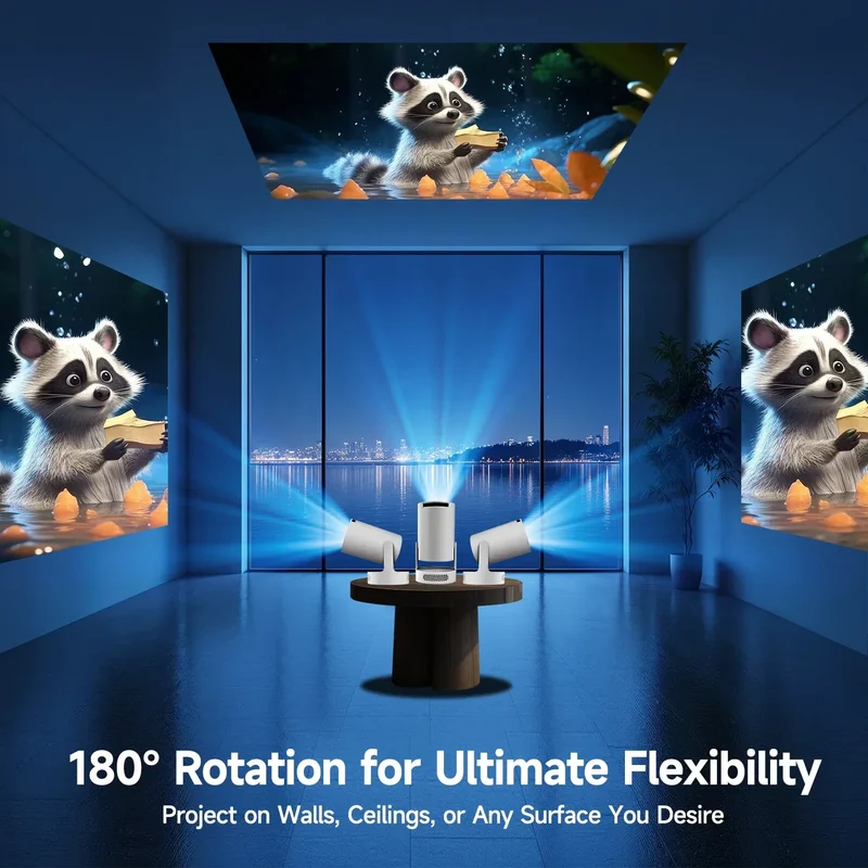 Magcubic HY300 Pro+ Android14 Projector 8000 Lumens 720P Outdoor Portable Movie Home with 5W Speaker WiFi6 BT5.4 Upgrated HY300