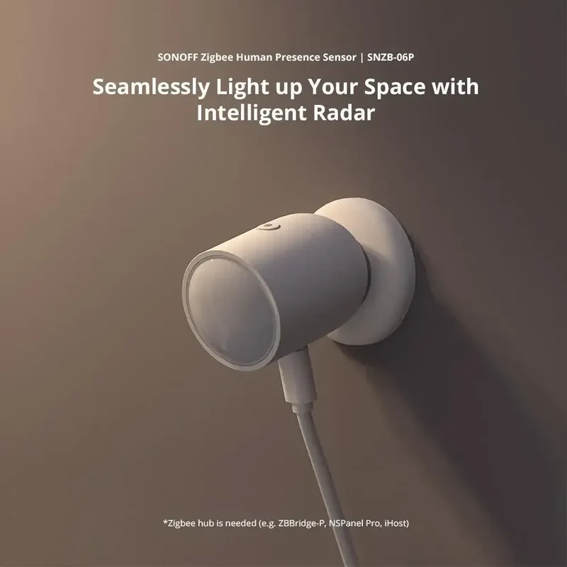 SONOFF SNZB 06P Zigbee Human Presence Sensor SNZB-06P Detector Motion Light Sensing Smart Home Automation Work with Alexa Google